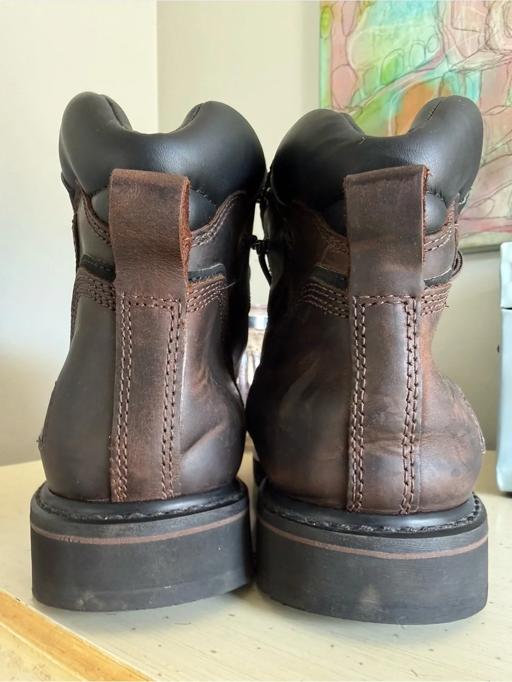 Timberland PRO Pit Boss 6” Steel Toe Work Boots Brown 11.5 Wide 33034